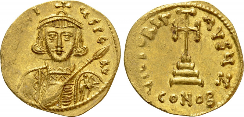 TIBERIUS III (APSIMAR) (698-705). GOLD Solidus. Constantinople. 

Obv: D TIЬЄR...