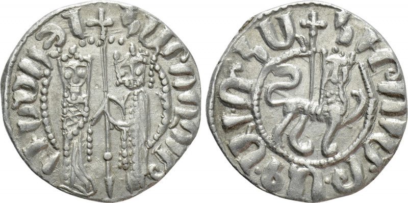 ARMENIA. Hetoum I and Zabel (1226-1270). Tram. 

Obv: Hetoum and Zabel standin...