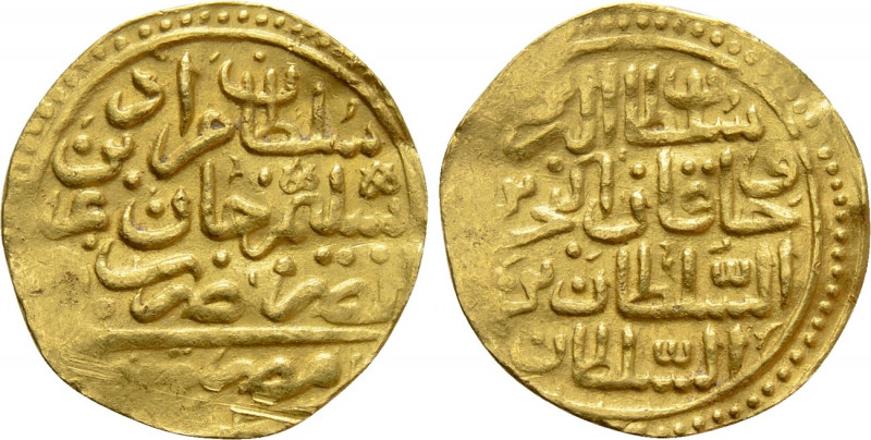 OTTOMAN EMPIRE. Ahmed I (AH 1012-1026 / 1603-1617 AD). GOLD Sultani. Misr (Cairo...