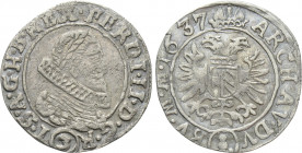 HOLY ROMAN EMPIRE. Ferdinand II (1619-1637). 3 Kreuzer or Groschen (1637)
