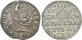 POLAND. Stefan Batory (1576-86). 3 Gröscher (1583). Riga