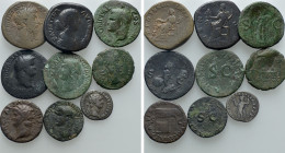 9 Roman Coins; Agrippa, Nero etc