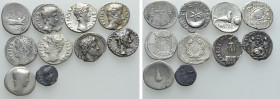 10 Roman Denarii; Augustus and Marc Anthony