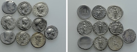 10 Roman Denarii; Mark Antony, Augustus etc