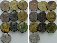 10 Roman Sestertii; Hadrian and Aelius