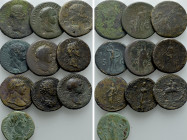 10 Roman Sestertii; Hadrian and Aelius