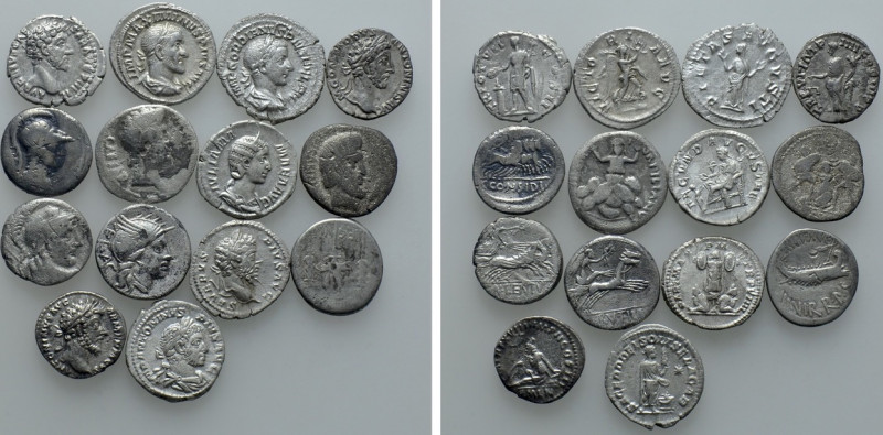 14 Denarii; Augustus, Marc Anthony etc. 

Obv: .
Rev: .

. 

Condition: S...