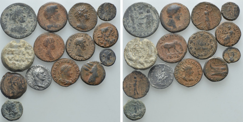 14 Ancient Coins and Seals. 

Obv: .
Rev: .

. 

Condition: See picture....