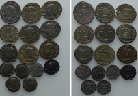 15 Late Roman Coins; Maxentius etc