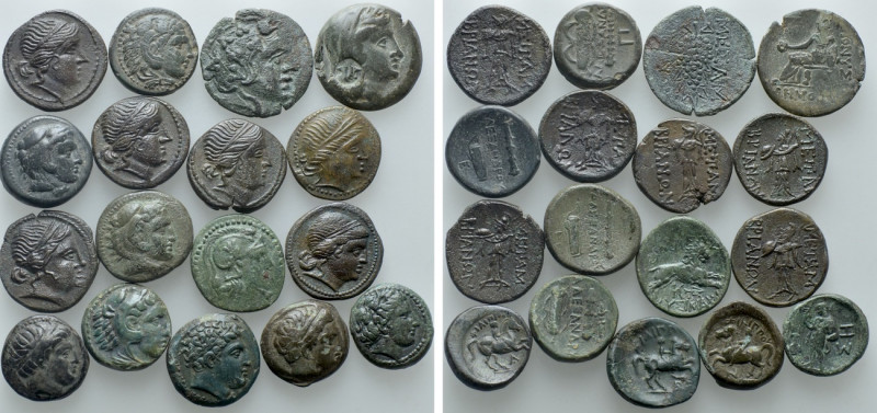 17 Greek Coins. 

Obv: .
Rev: .

. 

Condition: See picture.

Weight: g...