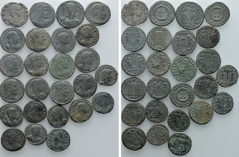 25 Late Roman Coins. 

Obv: .
Rev: .

. 

Condition: See picture.

Weig...