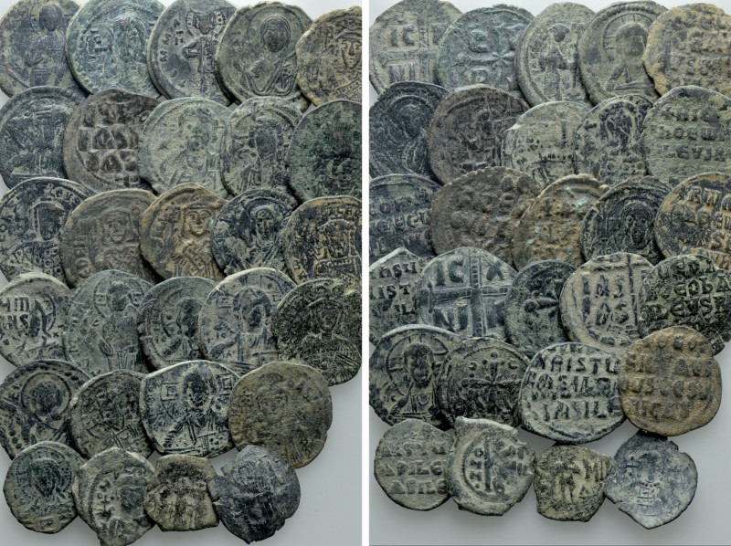 28 Byzantine Coins. 

Obv: .
Rev: .

. 

Condition: See picture.

Weigh...