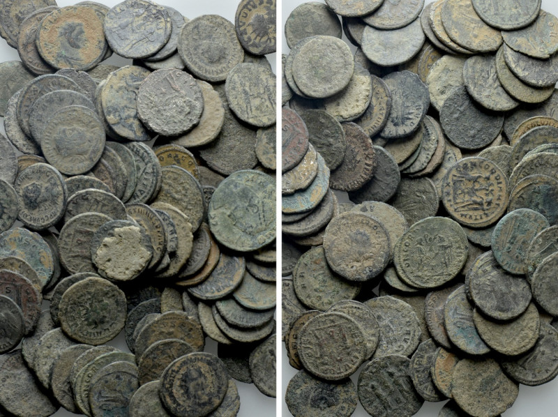 Circa 120 Late Roman Coins. 

Obv: .
Rev: .

. 

Condition: See picture....