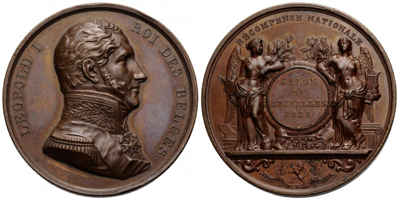 Königreich
Leopold I. 1831-1865 Bronzemedaille / Bronze medal 1839 56.9 mm. Sal...