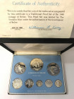 Original-Proofsatz / Proof Set 1980 8-Münzen-Satz, Kupfer-Nickel: Cent, 5 cents, 10 cents, 25 cents, 50 cents,1 Dollar, 5 Dollars,10 Dollar. Münzsatz ...
