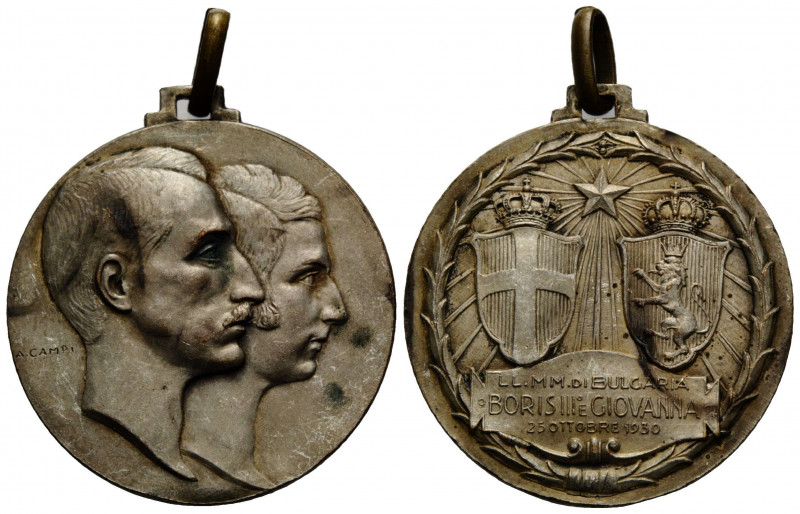 Boris III. 1918-1943 Silbermedaille / Silver medal 1930 32.2 mm. Medaille zum Ge...