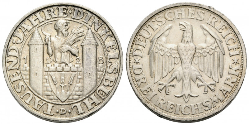 Drittes Reich
 3 Reichsmark 1928 D, München 30.1 mm. Silber. Silver. Tausend Ja...