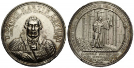 Medaillen
 Silbermedaille / Silver medal 1817 42.2 mm. Martin Luther, auf 300 Jh./years of Reformation. Stempel von / by Loos. Sommer A 203. 27.70 g....