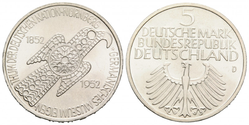 Bundesrepublik
 5 Deutsche Mark 1952 D. 29.0 mm. Silber / Silver. Germanisches ...