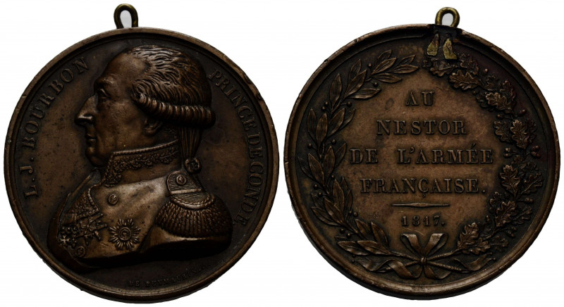 Paris
 Bronzemedaille / Bronze medal 1817 40.7 mm. Ludwig Joseph von Bourbon (L...