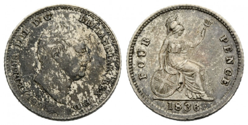 Königreich
William IV. 1830-1837 4 Pence 1836 7.4 mm. Silber / Silver. 1.87 g. ...