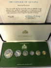 Republik Original-Proofsatz / Proof Set 1980 6-Münzen-Satz: Cent (Cu/Zn), 5 cents (Cu/Zn), 10 cents (Cu/Ni), 25 cents (Cu/Ni), 50 cents (Cu/Ni), 1 Dol...