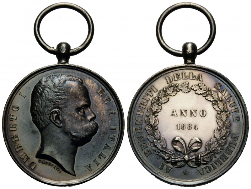 Königreich / Kingdom
Umberto I. 1878-1900 Silbermedaille / Silver medal 1884 37...