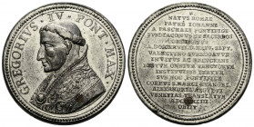 Vatikan - Kirchenstaat / Vatican - Church State
 Zinnmedaille / Tin medal o.J. / ND. 37.8 mm. Gregor IV (827-844). Vs./Obv. GREGORIVS IV PONT MAX. Rs...