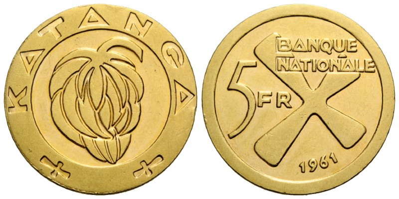 Republik, 1960-1963
 5 Francs 1961 26.3 mm. Gold 0.900. Banque Nationale, Natio...