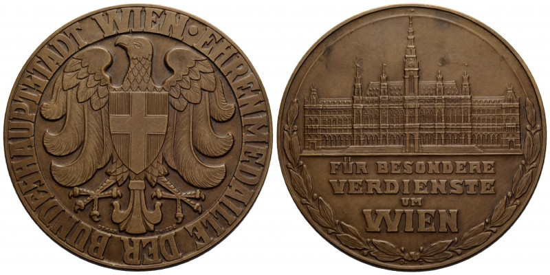 Wien
 Bronzemedaille / Bronze medal o.J. / ND. 80.0 mm. Ehrenmedaille der Bunde...