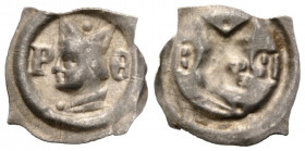 Basel Bistum Basel
Peter II. von Aspelt, 1296-1306 Vierzipfliger Pfennig o.J. / ND. einseitig / single sided. 16.5 mm. Silber / Silver. Brakteat. Mit...