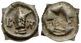 Basel Bistum Basel
Johann II. Senn von Münsingen, 1335-1365 Vierzipfliger Pfennig o.J. / ND. einseitig / single sided. 17.0 mm. Silber / Silver. Brak...