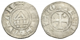 Waadt/Vaud Lausanne, Bistum
 Denier o.J. / ND. (11-13Jh./century) Anonyme Prägung / Anonymous coinage 16.5 mm. Silber / Silver. SEDES LAVSANE, Tempel...
