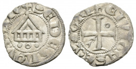 Waadt/Vaud Lausanne, Bistum
 Denier o.J. / ND. (Aimon de Cossonay 1355-1375 (?)). 15.5 mm. Silber / Silver. Tempel über Ringel zwischen 2 Kugeln, SED...