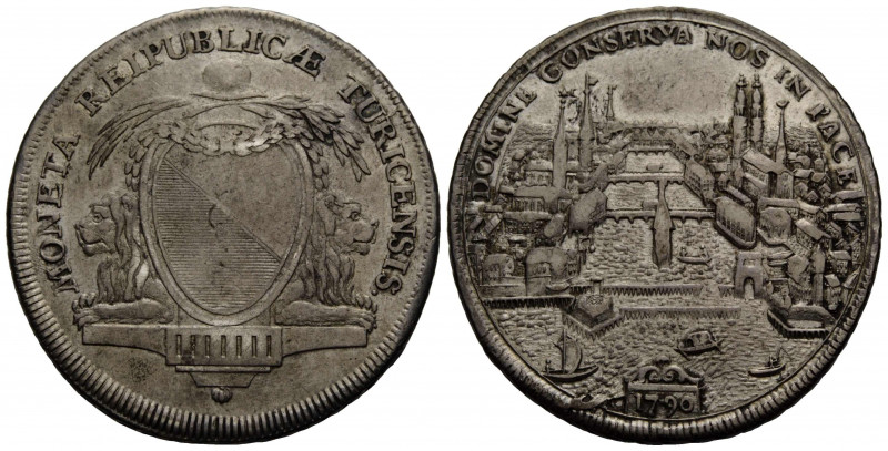 Zürich
 Taler 1790 39.1 mm. Silber / Silver. Letzten Taler mit einer Stadtansic...