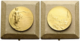 Zürich
 Bronzemedaille (vergoldet) / Bronze medal (gold plated) 1912 39.8 mm. Schweizerische Fachausstellung für das Gastwirtschaftsgewerbe. Swiss Ex...