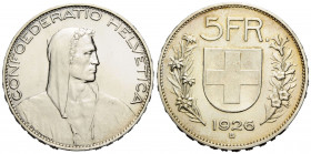 Eidgenossenschaft / Confederation Bundesmünzen / Federal Coins
 5 Franken 1926 37.0 mm. Silber / Silver. Alphirte / Alpine shepherd. HMZ 2-1199f. 25....