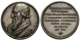 Medaillen / Medals
 Silbermedaille / Silver Medal o.J. 28.0 mm. Auf den Deutschen Reformator Wolfgang Musculus / to the german reformer Wolfgang Musc...