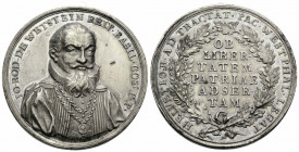 Medaillen / Medals
 Zinnmedaille / Tin medal 1770 40.6 mm. Auf den Bürgermeister Johann Rudolf Wettstein, Basel (1594-1666) / to the mayor of Basel. ...