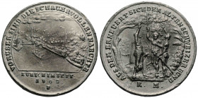 Medaillen / Medals
 Zinn-Gussmedaille / Cast Pewter Medal 1802 44.8 mm. auf die Beschiessung Zürichs durch die helvetischen Truppen unter General And...