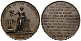 Medaillen / Medals
 Bronzemedaille / Bronze medal 1847 60.0 mm. Verdienstmedaille der Stadt Genf für Baron de Grenus. Medal of Merit of the City of G...
