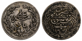 Ali Bei, 1299-1320 AH (1882-1902) 8 Kharub AH 1306 17.9 mm. Silber / Silver. Vs. Name. Rs. Münzstätte, Jahr und Nominal. Struck in the name of Ali Bey...