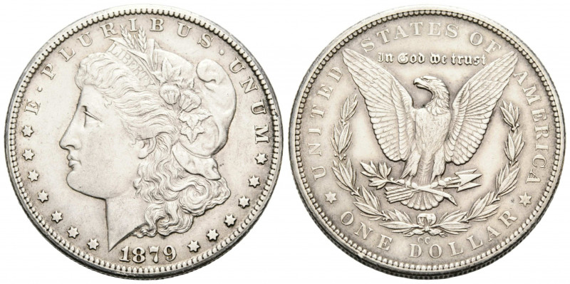 1 Dollar 1879 CC, Carson City 37.9 m. Silber / Silver. Morgan. KM 110. 26.70 g. ...