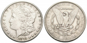 1 Dollar 1879 CC, Carson City 37.9 m. Silber / Silver. Morgan. KM 110. 26.70 g. Sehr selten / Very rare.