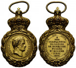 Frankreich / France
II. Kaiserreich. Napoleon III. 1852-1870 / II. Empire. Napoleon III., 1852-1870 Vergoldete Bronzemedaille / gilded bronze medal o...