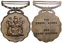 Südafrika / South Africa
 Bronzemedaille / Bronze medal 39.0 x 55.0 mm. Militärische Verdienstmedaille für 10 Jahre Dienst. Military Good Service Med...