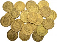 [145.15g]
FRANKREICH. Lots. 20 Francs diverse Jahrgänge. Diverse Könige. Lot von 25 Exemplaren. Feingewicht total: 145.15 Gramm. Unterschiedlich erha...