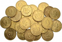 [376.15g]
KUBA. Republik. 10 Pesos 1915/1916. Lot von 25 Exemplaren. Feingewicht total: 376.15 g. Unterschiedlich erhalten / Various conditions.
(25...