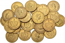 [188.08g]
KUBA. Republik. 5 Pesos 1916. Lot von 25 Exemplaren. Feingewicht total: 188.08 Gramm. Unterschiedlich erhalten / Various conditions.
(25)