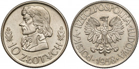 Próba MIEDZIONIKIEL 10 złotych 1958 Kościuszko - rzadkość 1z10szt
